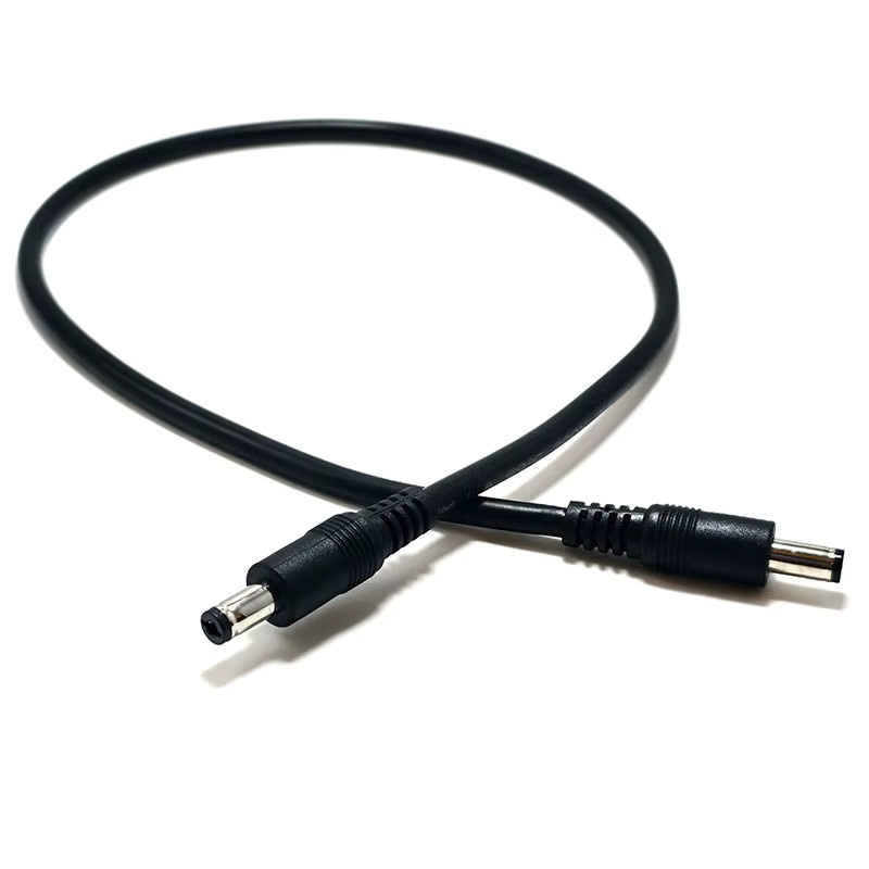 JCD DC5,5 x 2,1 mm Adapterleitung auf DC5,5 x 2,1 mm Stecker auf Stecker, 18AWG, Schwarz, Länge: 5,5 m - Bild 4