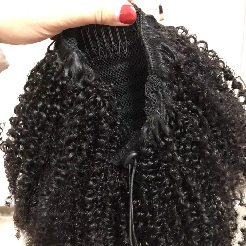 Dula A Hair Afro Kinky Curly Pferdeschwanz, Clip-in-Extensions, Unisex - Bild 2