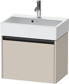 Duravit Waschtischunterschrank Ketho.2 Compact, wandhängend, 1 Auszug, taupe matt, B/T/H: 58,4 x 39,0 x 44,0 cm - Bild 1