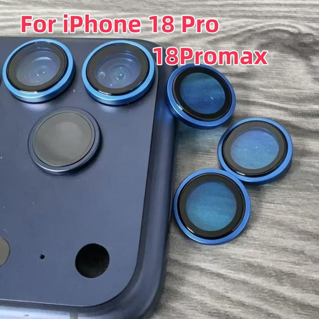 Kameraobjektivschutz aus Metall und Glas für iPhone 17 Pro Max 16 Plus 15 14 13 Mini in Orange - Bild 1