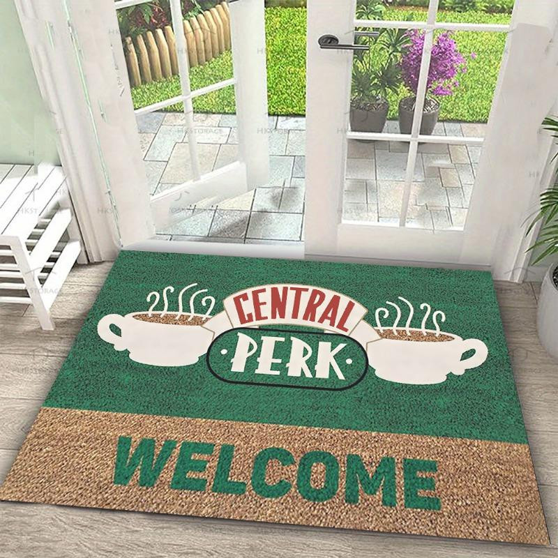 Friends Central Perk Logo Fußmatte mit Kaffeetassen-Druck für Innen und Außen, B/T: 60 x 40 cm - Bild 1