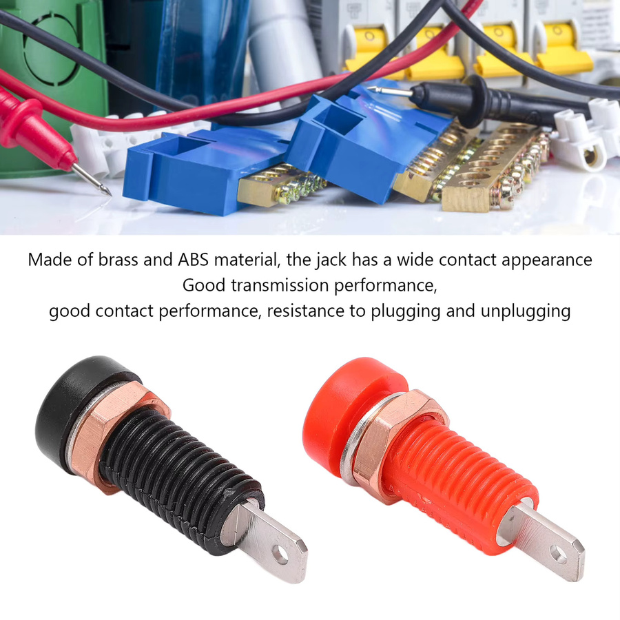 Bananenstecker Buchse mit 4 mm Loch für elektronische Geräte, 30 V-60 V, maximal 24 A, Multicolor - Bild 2
