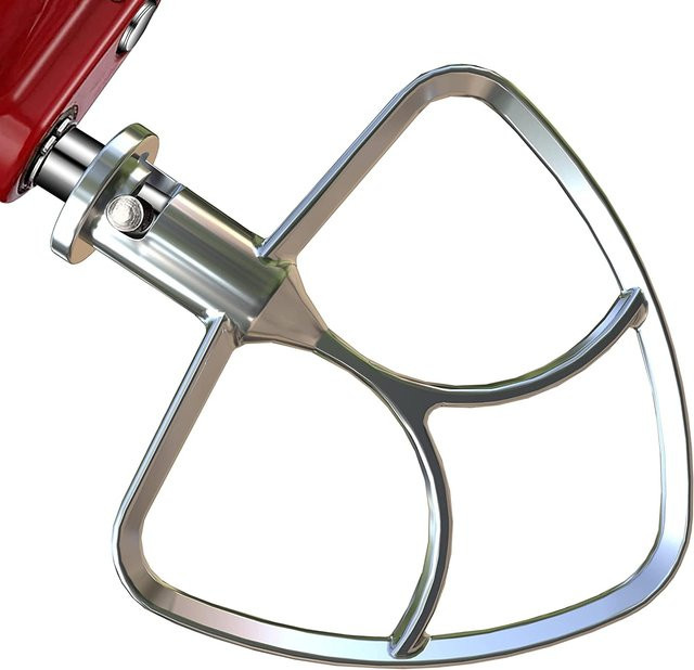 Edelstahl-Flachrührer in Silber als Ersatz für KitchenAid Standmixer 4,5-5QT Zubehör - Bild 1