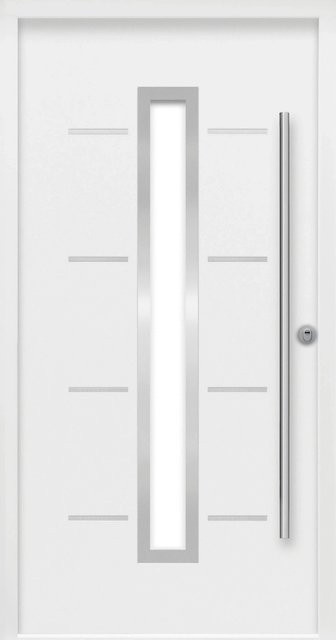 Sicherheits-Haustür Splendoor ThermoSpace Milano Prime RC2 mit Glaseinsatz, Farbe: Weiß, B/H: 110 x 210 cm, Anschlag Rechts - Bild 1