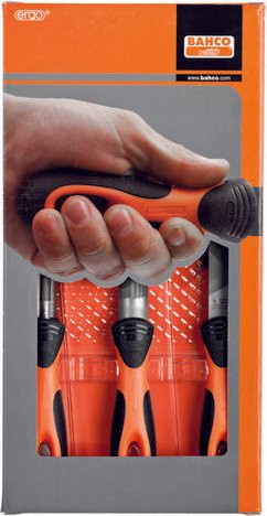 Bahco Ergo Feilensatz 3-teilig 200mm Hieb 2 in Orange - Bild 1