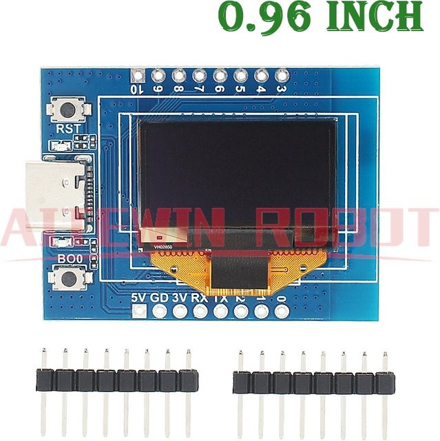 AITEWIN ROBOT ESP32-C3 Entwicklungsboard mit 0,96 Zoll OLED-Display, WiFi und Bluetooth IoT Modul mit Keramikantenne in Blau - Bild 1