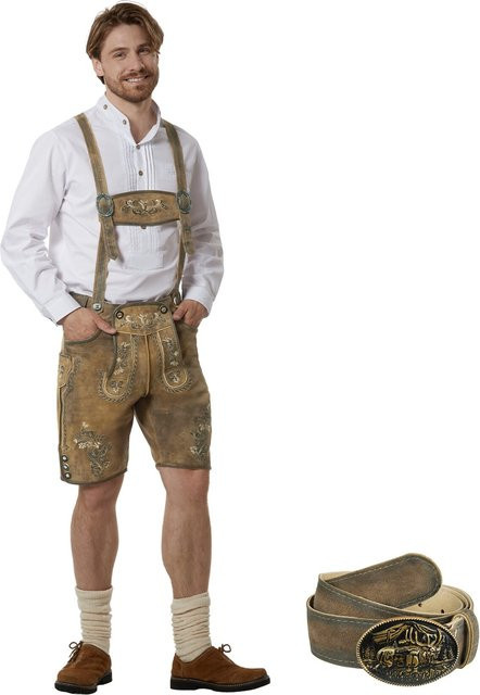 tectake Lederhose Moritz - Bild 1