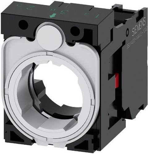 Siemens 3SU1500-1AA10-1CA0 Halter mit Adapter, 1 Öffner, 500V, Schwarz, Kunststoff - Bild 1