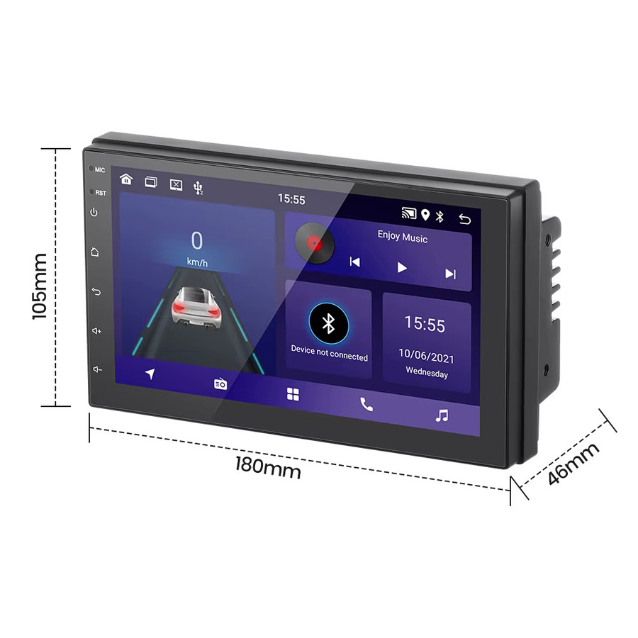 Gearelec Autoradio 2 Din Multimedia-Videoplayer mit Android 13, Carplay und Android Auto, 7 Zoll Display, Schwarz - Bild 8