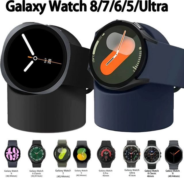 Samsung Ladestation Silikon, Schwarz, für Galaxy Watch - Bild 1