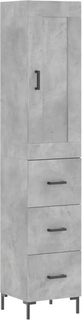 vidaXL Highboard Betongrau Modern mit Schranktüren B/T/H: 34,5 x 34 x 180 cm - Bild 1