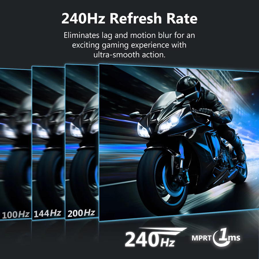 Z-EDGE Gaming-Monitor 24,5 Zoll mit 240 Hz, Full HD IPS-Panel, 1920 x 1080, Schwarz - Bild 4