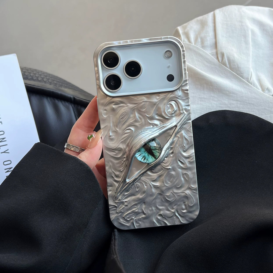 DecoPhone Personalisierte Mattierte Plissierte Handyhülle für iPhone 15 16 17 Pro Max Air 11 12 13 Plus in Orange - Bild 2