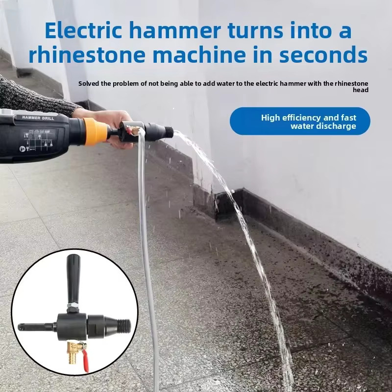 LAANCI Elektrohammer-Wassereinspritzadapter SDS Plus auf 1 1/4UNC Wasserzuführungsanschlussstange für Elektrohammer-zu-Wasserbohrer - Bild 3