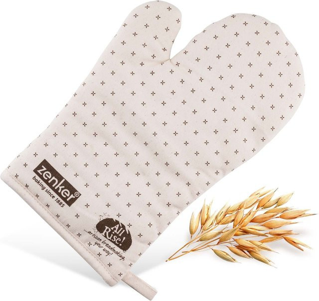 Zenker Ofenhandschuh Dein Brot! aus Baumwolle in Beige und Braun, waschbar - Bild 1