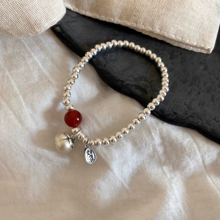 Lakecrystal Armband, 925 Silber, Rot, Perlen, Damen - Bild 4