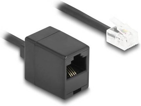 Delock Telefon Anschlusskabel analog Schwarz 2 m - Bild 1