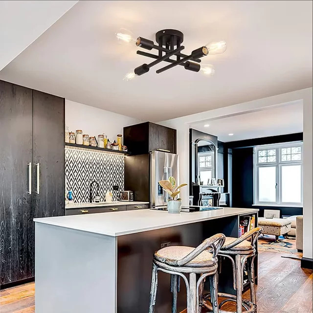 SUNMEIYI Moderne LED-Deckenleuchte aus Aluminium in Schwarz oder Weiß für Wohnzimmer, Schlafzimmer und Arbeitszimmer - Bild 1