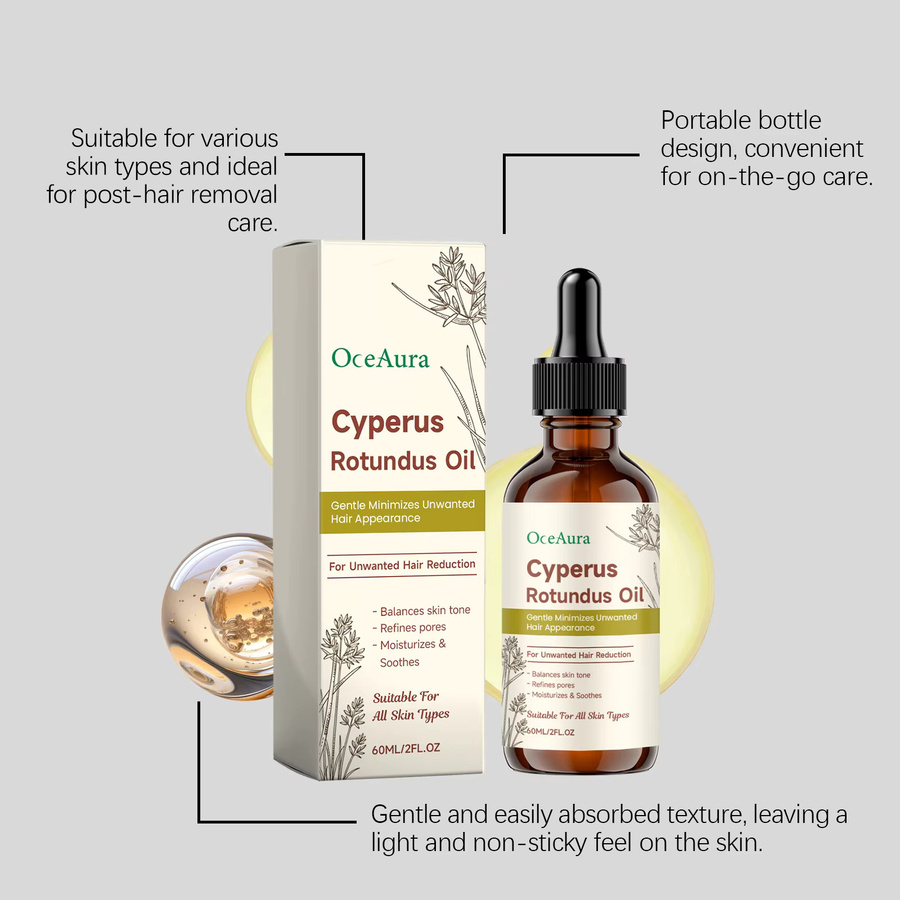 Oceaura Haarentfernungsöl mit Cyperus Rotundus Öl, 60 ml, Unisex - Bild 2