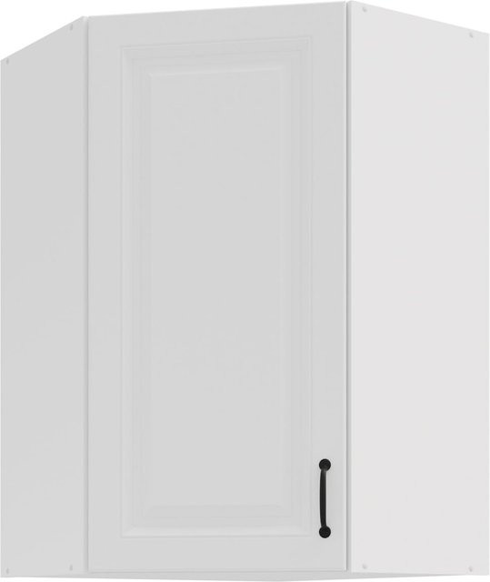 Eckhängeschrank Stilo Landhaus Weiß matt mit 3 Einlegböden, B/T/H: 60 x 60 x 90 cm - Bild 1