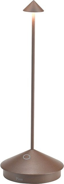 Zafferano Pina Pro LED-Akkuleuchte aus Aluminium in Bronze, dimmbar und mit Touch-Steuerung für Tisch und Terrasse - Bild 1