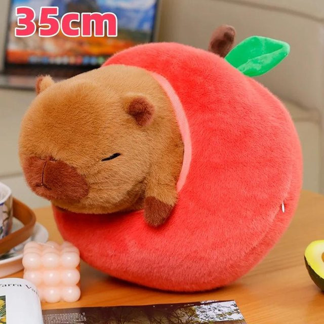 Yiran toy Capybara Plüschtier, Frucht-Nest, Apfel Avocado, Bunt - Bild 1