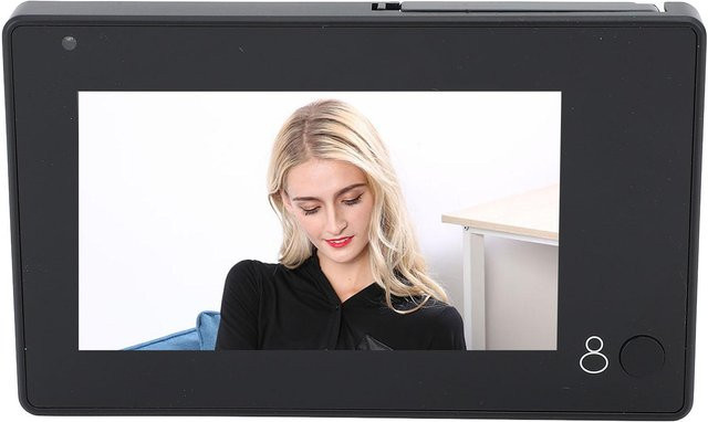 Igeteck Intelligenter Türspion mit 4,3-Zoll-Bildschirm, 2 MP 720P HD Weitwinkel-Nachtsicht-Gucklochkamera in Schwarz - Bild 1