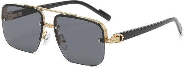 Binchi Outdoor Equipment Sonnenbrille, Halbrand, Metall, Herren, grau - Bild 1