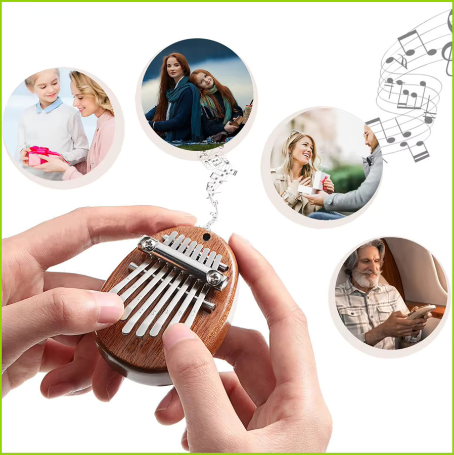 YOUYAN Mini Kalimba Daumenklavier, 8-Tasten, 1-teiliges Set - Bild 4