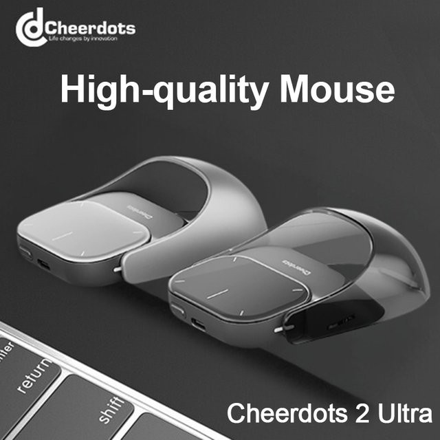 Cheerdots2 Kabellose Maus mit Touchpad und KI-Aufnahme in Silber für Büro und Gaming - Bild 1