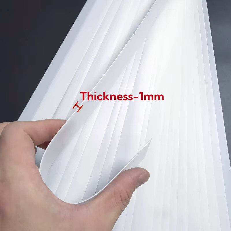 Khelse LED Aluminiumprofil Diffusor mit Acrylabdeckung, mattierter milchiger Lichtlampenschirm als biegsamer Stabstreifen, 1 mm Dicke - Bild 3