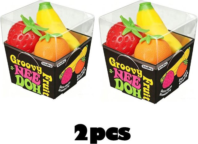 Modimo Groovy Fruit Needoh Squishy Figur, 3er-Pack - Bild 1