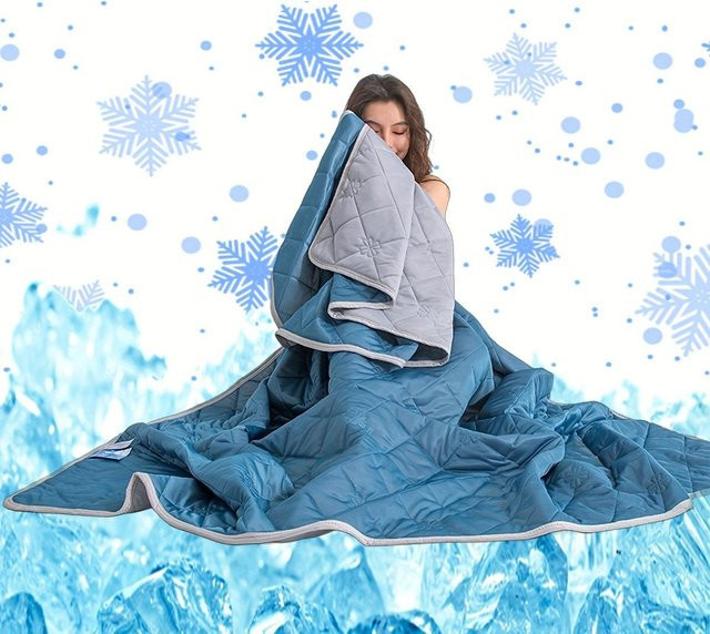 Cool Sense Kühldecke von Warm Magpie Home, Blau, B/T/H: 150 x 200 cm - Bild 1