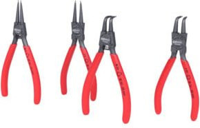 KS Tools Sicherungszangen-Satz aus Chrom-Vanadium-Stahl, 4-teilig, rot, 10-25 mm - Bild 1