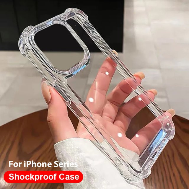 Stoßfeste transparente Silikon Handyhülle von Keai für iPhone 11 bis iPhone 16 Pro Max - Bild 1