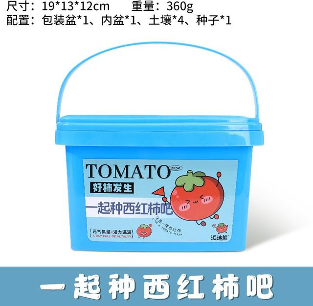 Binchi Garden Wachstumsbeobachtungsbox für Kinder zum Züchten von Mini-Pflanzen, Erdbeeren und Tomaten, Blau - Bild 1