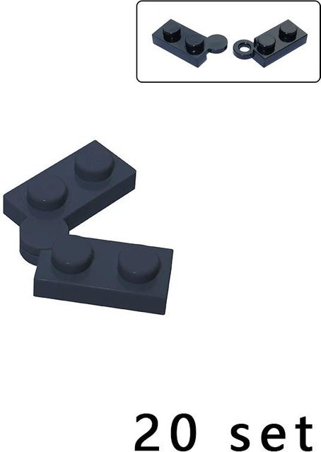Wucifang Bags Scharnierplatte 1x4 Drehbar, schwarz, 20-teiliges Set, ab 14 Jahren - Bild 1