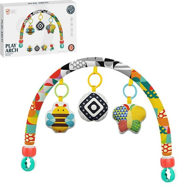 Fashnics Baby-Kinderwagen-Spielbogen, Stoffspielzeug, weiß, ab 0 Jahre - Bild 1