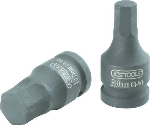 KS Tools Kraft-Bit-Stecknuss Innensechskant kurz 5/16 Zoll aus Stahl - Bild 1