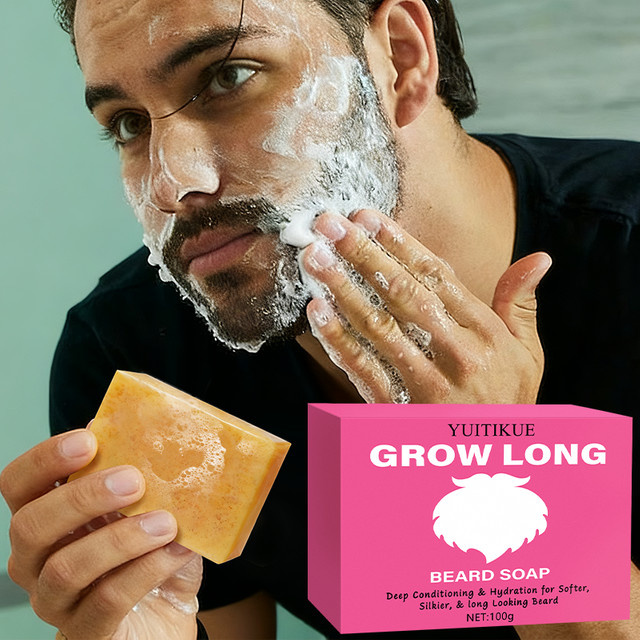 YUITIKUE Grow Long Bartseife, 100 g, Herren - Bild 1