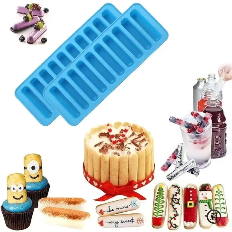 Backform aus Silikon in Orange und Multicolour für Kuchen, Schokolade, Brot und Kekse, rechteckig - Bild 2