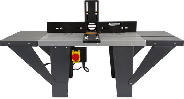 Eberth Frästisch Werkbank in Grau mit Aluminium und Stahl, maximaler Fräskorbdurchmesser 155 mm und 280 mm Durchmesser, Höhe: 103 cm
