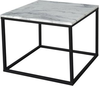 SIT Couchtisch THIS & THAT in Weiss mit Marmorplatte und Metallgestell, B: 60 cm, H: 50 cm - Bild 1