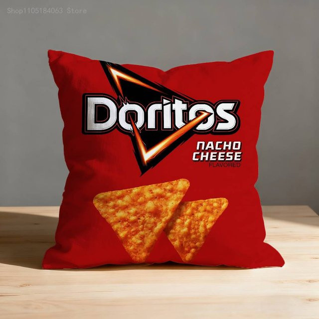 Doritos Chips Kissenhülle Dekorativer Kissenbezug in Rot B/B: 45 x 45 cm - Bild 1