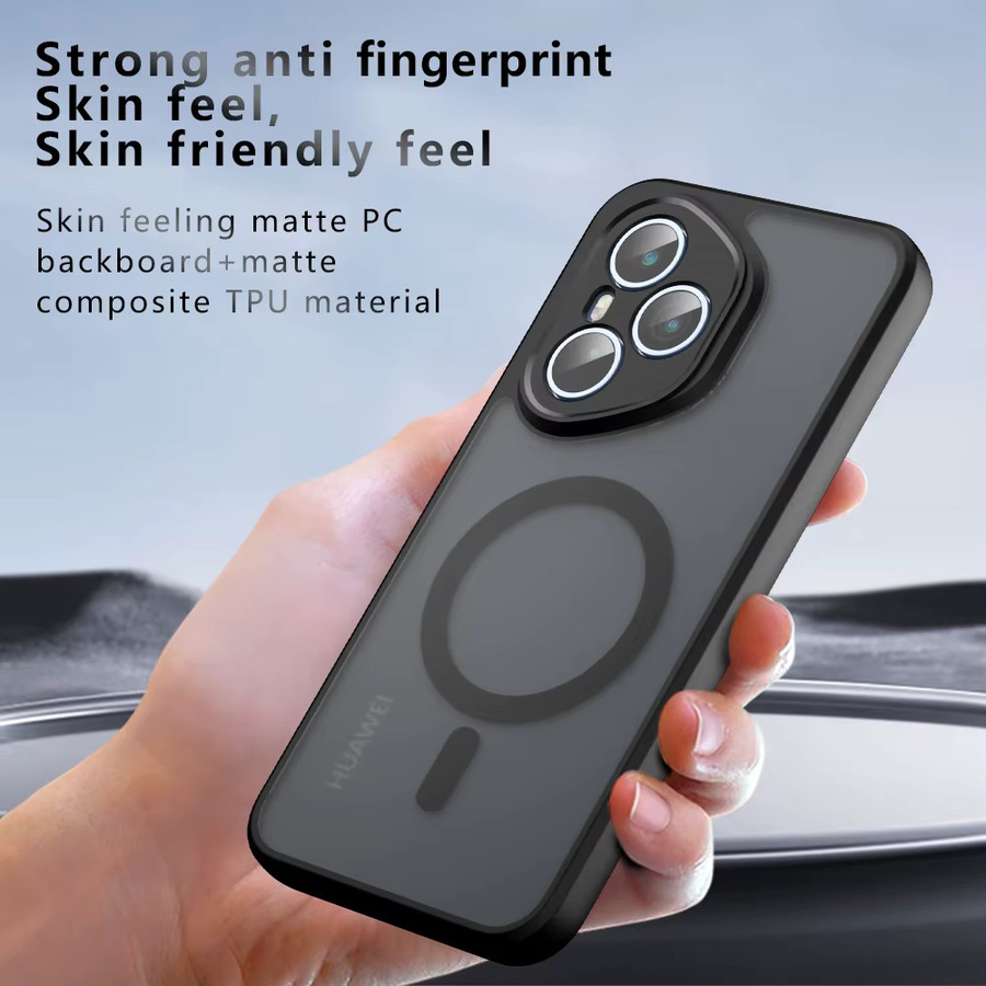 Stoßfeste MagSafe Handyhülle für Honor 400, 400 Lite und 400 Pro in Schwarz mit magnetischer kabelloser Ladefunktion und mattem Finish - Bild 3