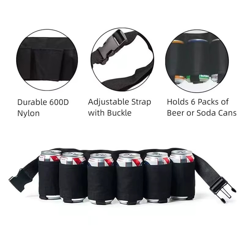 ELESABOX Tragbare Gürteltasche mit 6 Taschen in Schwarz für Camping, BBQ und Outdoor-Aktivitäten - Bild 2