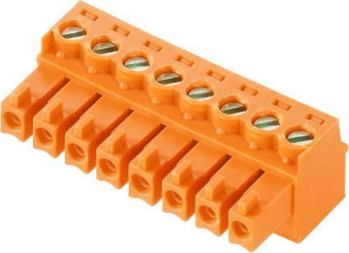 Weidmüller Buchsengehäuse-Kabel BC/SC in Orange mit 8 Polen und 3,81 mm Rastermaß, 50 Stück - Bild 1