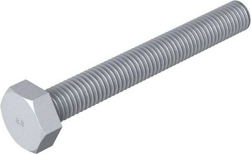 OBO Bettermann Sechskantschraube M10 x 80 mm aus verzinktem Stahl, Silber, 50 Stück - Bild 1