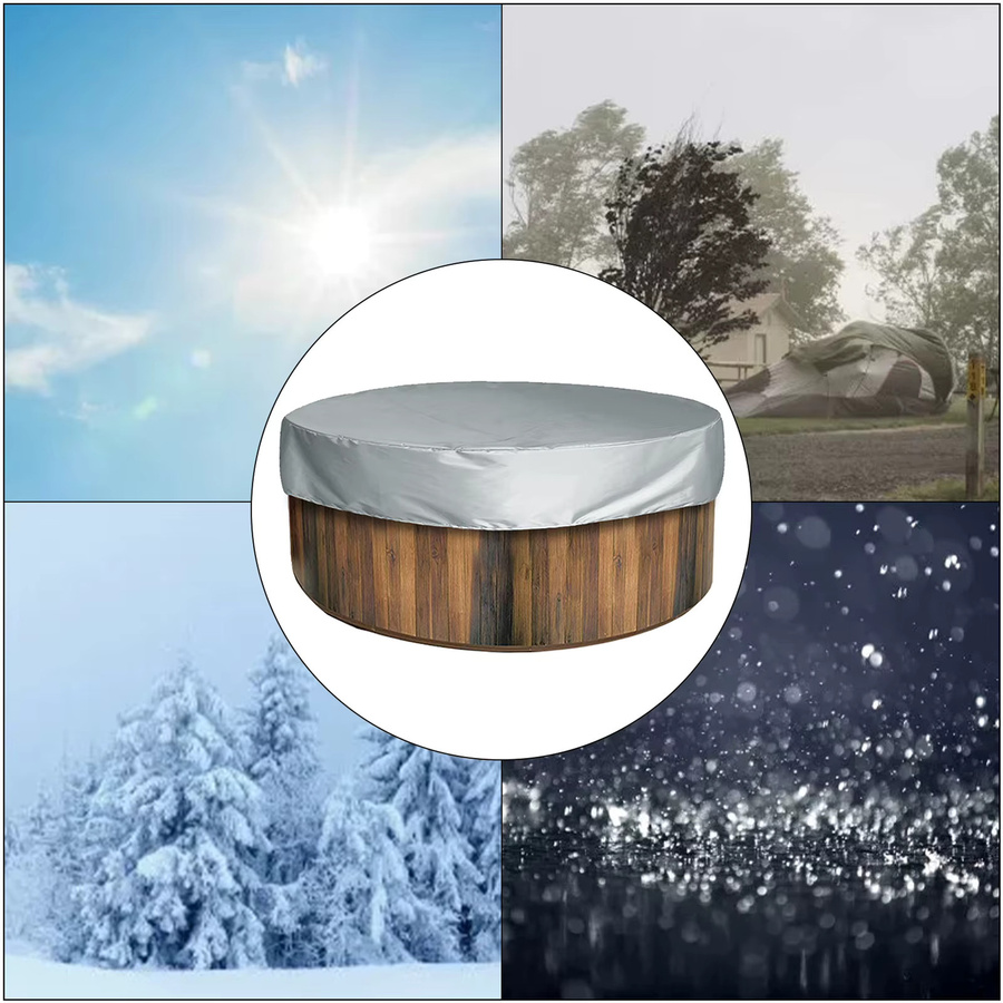 Runde Whirlpool Abdeckung UV-beständig und staubdicht für Outdoor Spa und Pool - Bild 4