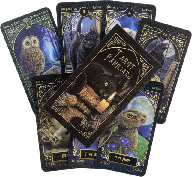 Katzen Tarot Familiars Karten Wahrsagerei Deck, Englische Version, Partyspiel - Bild 1